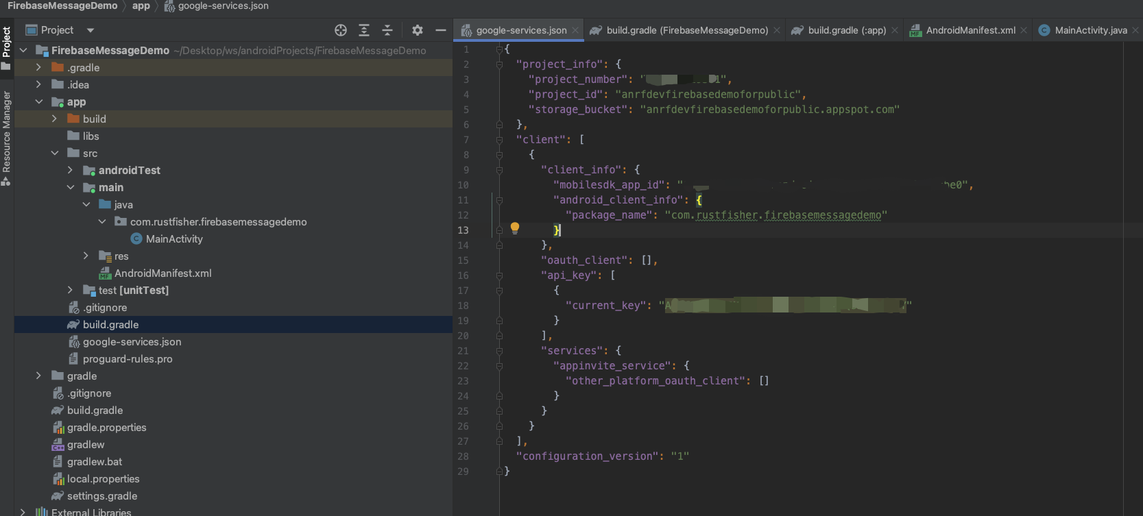 google service json